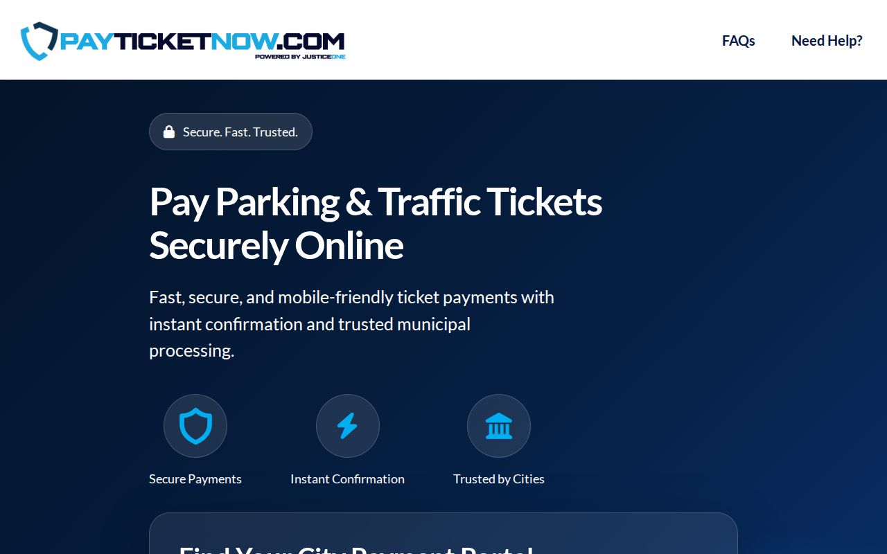 JusticeONE selector used for a Telfair County municipal warrant citation route