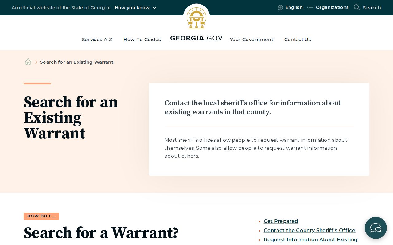 Georgia guidance for Telfair County warrant records